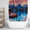 Aesthetic Escape: Transform Your Bathroom with a Digital Printing Lake Scenery Shower Curtain - Waterproof, Heat Insulating, and Multi-Purpose