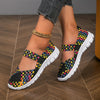 Breathable and Stylish: Women's Braided Walking Shoes with Cut Out Design for Casual Comfort