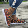 Festive Delight: Christmas Elements Colorful Print Low-Top Sneakers - Lightweight, Non-Slip Casual Shoes