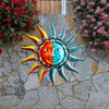 Sun's Radiant Glow: Creative Metal Wall Art Décor for an Enchanting Home Ambiance