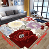 Colorful Floral Non-Slip Area Rug: Waterproof and Machine Washable, Perfect for Any Room or Outdoor Space