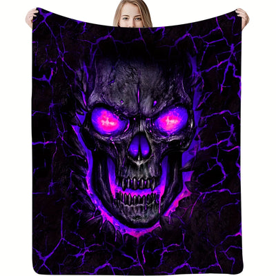 Horror Skull Print Flannel Blanket: A Cozy and Stylish Addition to Your Living Space