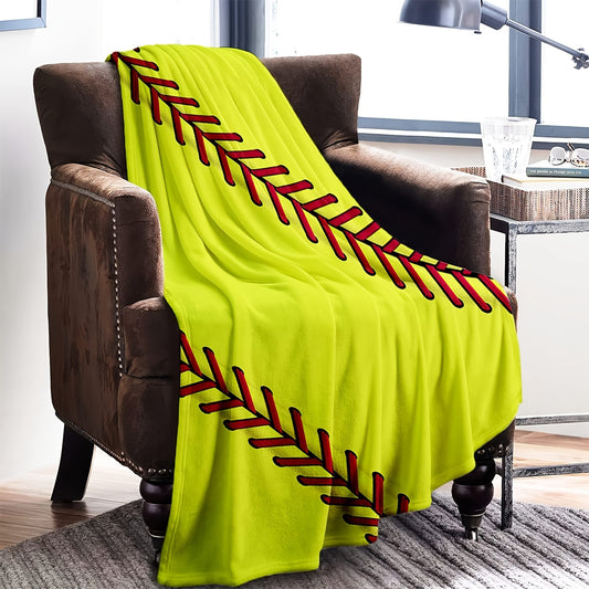 The Softball Blanket is the perfect gift for the avid softball lover. Crafted from a blend of premium fleece and cotton, the blanket offers luxurious breathability, softness, and warmth. Plus, the bold design is sure to stand out in any living room!