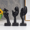 Sleek and Chic: 3-Piece Modern Resin Sculpture Set for Living Room and Home Décor+