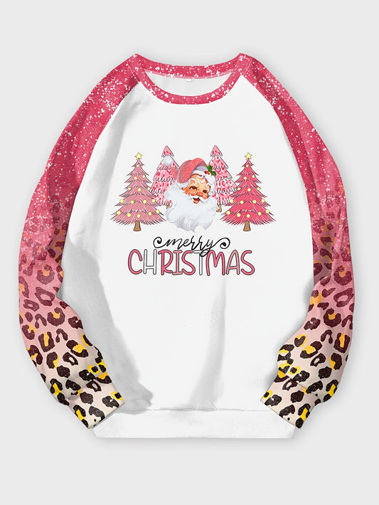 Stay warm and stylish this winter with our Plus Size Christmas Cute Sweatshirt. Featuring a fun and festive Santa Claus and Leopard Print, this pullover is sure to make any holiday outfit complete. Crafted from comfortable fabric with plus size fit, it's perfect for the season!