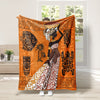 This elegant flannel blanket showcases a beautiful African woman design and provides superior comfort on any surface. Its lightweight design ensures optimal coverage while providing superior warmth and insulation, making it the perfect companion for sofa, office, bed, and traveling.