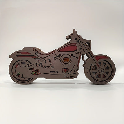 Handcrafted Wooden Art Motorcycle Night Light: The Perfect Gift for the Special Men in Your Life