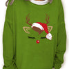 Festive Christmas Elk Print Sweatshirt: Cozy & Stylish Women's Casual Long Sleeve Crew Neck Sweater