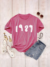 1989 Letter Print Crew Neck T-Shirt: A Stylish Summer Essential for Women's Casual Wardrobe