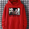 Men's Plus Size with "Film Characters" and 'The Boy Of Fall' letter Print Hoodies, Drawstring Comfortable Oversized Hooded Pullover Sweatshirt Plus Size Best Sellers