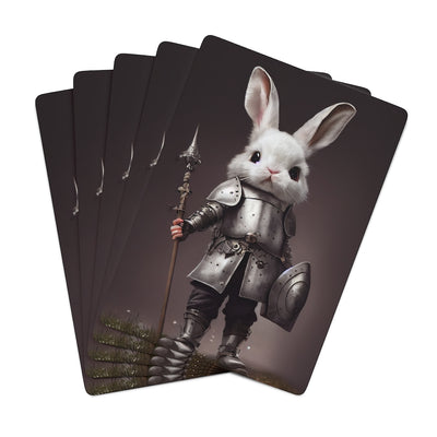 Cute Punny Poker Cards, Rabbit Adventurer Poker Cards