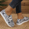 Stylish Newspaper Print Women's Canvas Shoes- Lightweight and Comfortable Walking Shoes