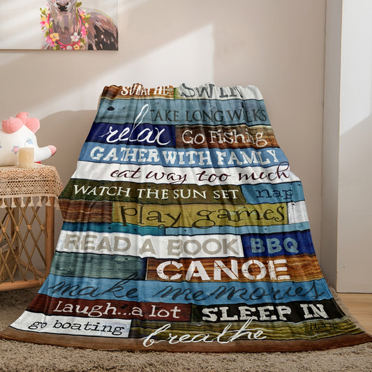 Vintage Slogan Flannel Blanket: The Ultimate Multi-Purpose Gift for All Seasons