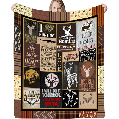 This Hunting Blanket is a perfect gift for the hunting enthusiast. The vintage hunt design and cozy blanket material make for a great addition to any outdoor activity. Made with a durable and warm fabric, it's sure to keep you warm and safe.