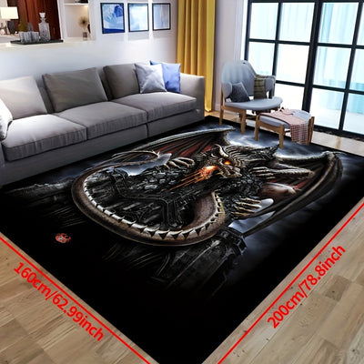 Black Dragon Non-Slip Resistant Rug - The Perfect Addition to Home and Outdoor Decor