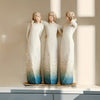 Three Sisters Resin Statue: Exquisite Hand-Painted Figure Sculpture for Faith and Living Room Décor, Ideal for Christmas, Thanksgiving, Wedding Anniversary, or Home Gift