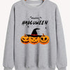 Pumpkin and Letter Print Plus Size Halloween Sweatshirt: A Cozy and Casual Must-Have for Women