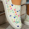 Heartbeat Chic: Women's Heart Pattern Canvas Shoes for Casual and Trendy Comfort