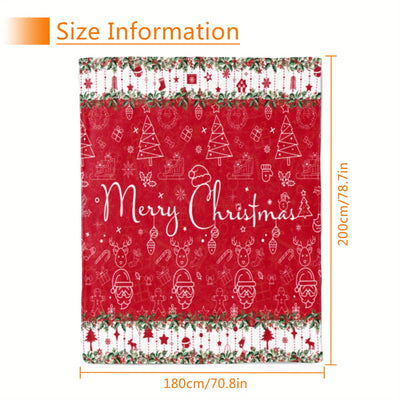 Cozy Up with our Christmas Themed Blanket: The Perfect Multi-Purpose Gift for All Seasons