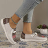 Trendy Women's Retro Ethnic Canvas Shoes - Lightweight & Comfortable Lace-Up Flats