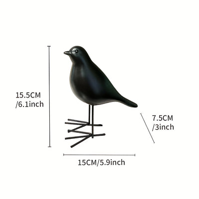 Charming Resin Bird Decoration: Delightful Ornament for Home, Living Room, Hotel, and More!