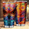 20oz Whimsical Owl Stainless Steel Tumbler - Vacuum Insulated Travel Mug for Women, Perfect Teacher Gift