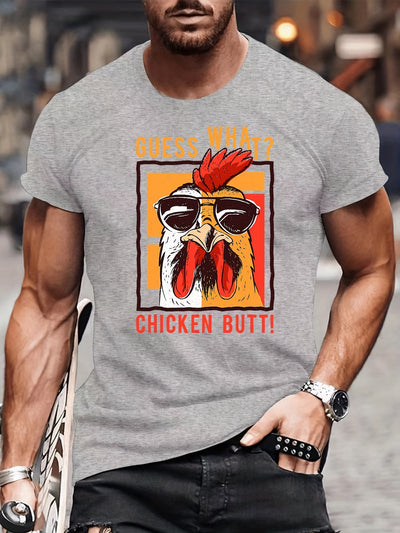 Chicken Prints on Fleek: Men's Casual Trendy T-Shirt for Hip Hop Enthusiasts