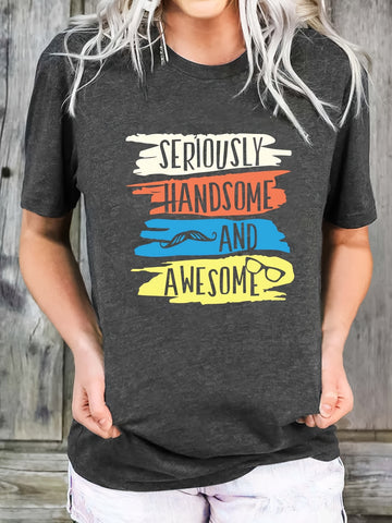 Upgrade your wardrobe with this must-have Stylish Letter Print Crew Neck T-Shirt. Its trendy design and lightweight fabric make it perfect for the upcoming spring and summer seasons. Add a touch of style and comfort to your casual outfits with this essential piece.