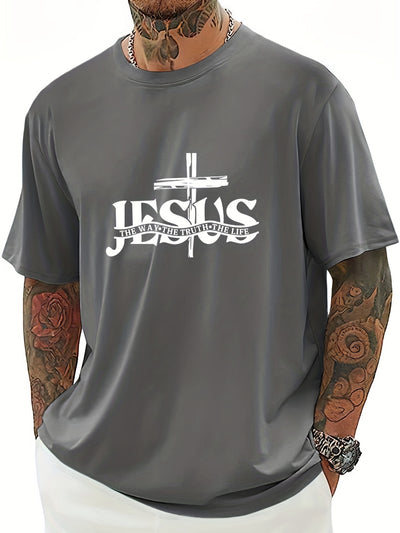 Jesus Saved My Life: Men's Casual Short Sleeve T-shirt - Perfect Gift for Summer, Spring, and Fall