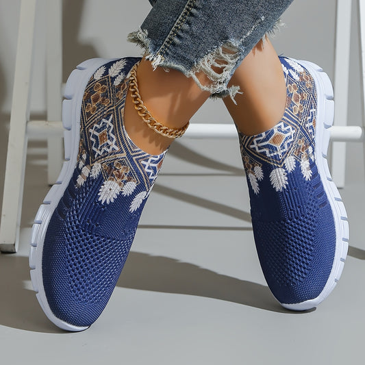 These lightweight, stylish Women's Sneakers feature a one-of-a-kind geometric pattern for fashion-forward style and outdoor comfort. Crafted with breathable fabric and appropriate cushioning, these sneakers are designed to keep your feet happy.