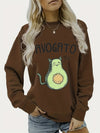 Avogato Love: Cute Cat Print Sweatshirt - Casual Long Sleeve Crew Neck Sweater for Women