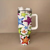 40oz Floral Pattern Stainless Steel Thermal Water Bottle: The Ultimate Portable Tumbler for Outdoor Adventures and Travel