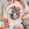 Festive Vibes: Women's Short Sleeve Christmas Graphic Print Crew Neck T-Shirt for Spring/Summer