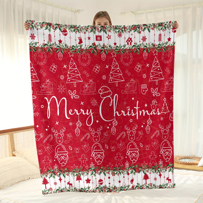 Cozy Up with our Christmas Themed Blanket: The Perfect Multi-Purpose Gift for All Seasons