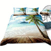 Sunny Beach Palm Tree Duvet Cover Set: Embrace the Tropical Vibes in Your Bedroom