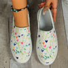 Heartbeat Chic: Women's Heart Pattern Canvas Shoes for Casual and Trendy Comfort