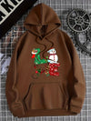 Stay warm and festive in this comfortable Christmas Pattern Hoodie. Built with a cozy cotton-poly blend fabric, its tailored fit ensures a secure fit and maximum comfort in the winter and fall. Perfect for casual gatherings, this hoodie's festive design adds a seasonal touch to your look.