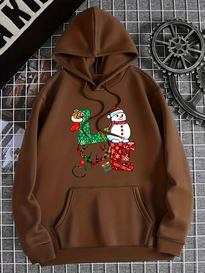 Stay warm and festive in this comfortable Christmas Pattern Hoodie. Built with a cozy cotton-poly blend fabric, its tailored fit ensures a secure fit and maximum comfort in the winter and fall. Perfect for casual gatherings, this hoodie's festive design adds a seasonal touch to your look.