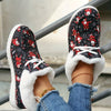 Festive Fun: Women's Santa Claus Print Canvas Shoes - a Casual and Cozy Addition to Your Holiday Wardrobe!