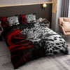 Leopard Romantic Rose Print Duvet Cover Set: Soft and Comfortable Bedding for Bedroom or Guest Room - 3-Piece Set (1 Duvet Cover, 2 Pillowcases)