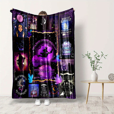 Witch-Inspired All-Season Blanket: Stay Cozy in Style for Halloween and Beyond