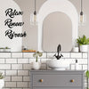 Rustic Farmhouse Bathroom Metal Art - Relax, Renew, Refresh - Stylish Wall Art Decor for Home Decoration