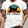 Black Cat Print T-Shirt: Hip Hop Style Tees for a Trendy Summer Holiday Gift