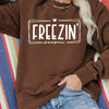 Cozy and Stylish: Women's Letter Print Pullover Sweatshirt for Fall/Winter Fashion