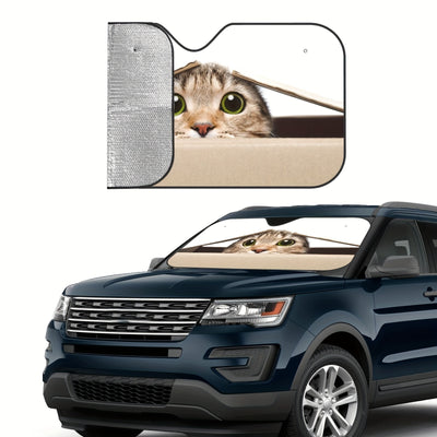 Cute Cat Eyes Foldable Sunshade for Your Car Windshield - Stay Cool and Stylish on the Road!