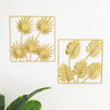 Golden Metal Art Flower Leaves Ornament: Stunning Wall Art Decor for Elegant Home Décor