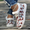 Winter Wonderland: Women's Christmas Dwarfs Print Snow Boots - Festive Style with Plush Comfort for Winter Adventures