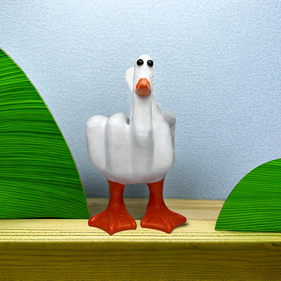 Lucky Duck Hand Gesture Statue: A Creative Garden and Christmas Decoration