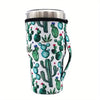 Neoprene Insulated Iced Tumbler with Handle- Reusable and Convenient - Protects 30oz - 32oz Tumblers from Heat and Cold