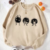 Cozy and Cute: Cartoon Character Print Pullover Sweatshirt for Fall/Winter Women's Fashion